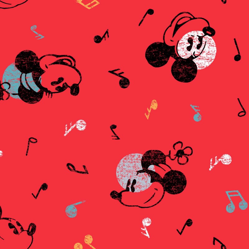 Disney Mickey Mouse Music Vintage Fabric