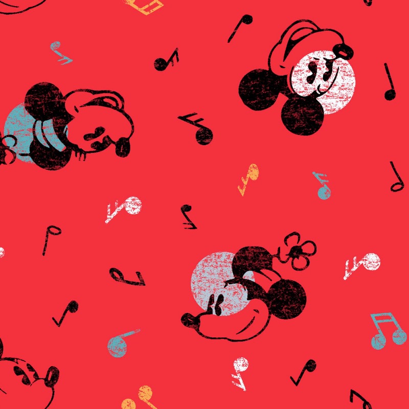 Disney Mickey Mouse Music Vintage Fabric