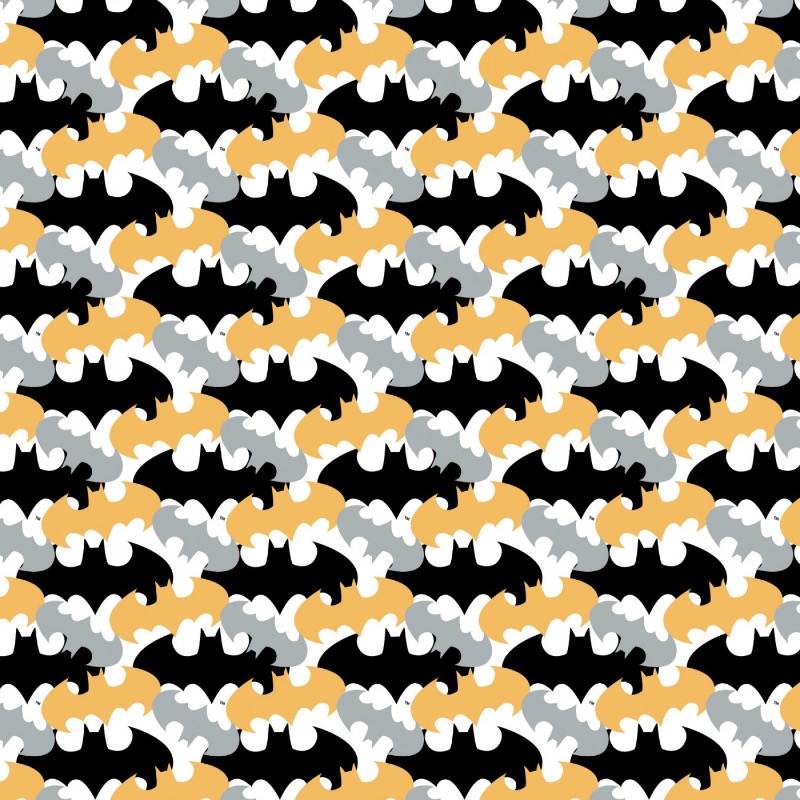 Batman Cameo Fabric - Mustard