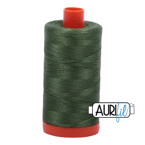 Aurifil 50 1300m 2890 Very Dark Grass Green Cotton Thread
