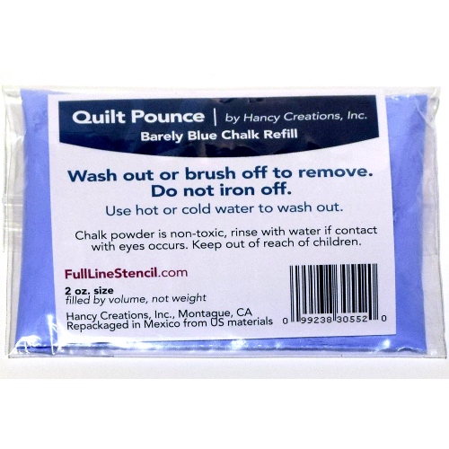 Refill for Ultimate Pounce Powder Pad for Quilt Stencils. Blue
