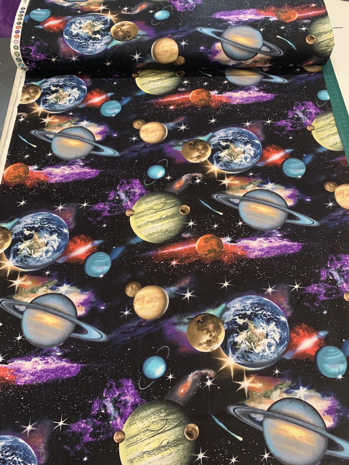 Black Space from in Space Collection Fabric