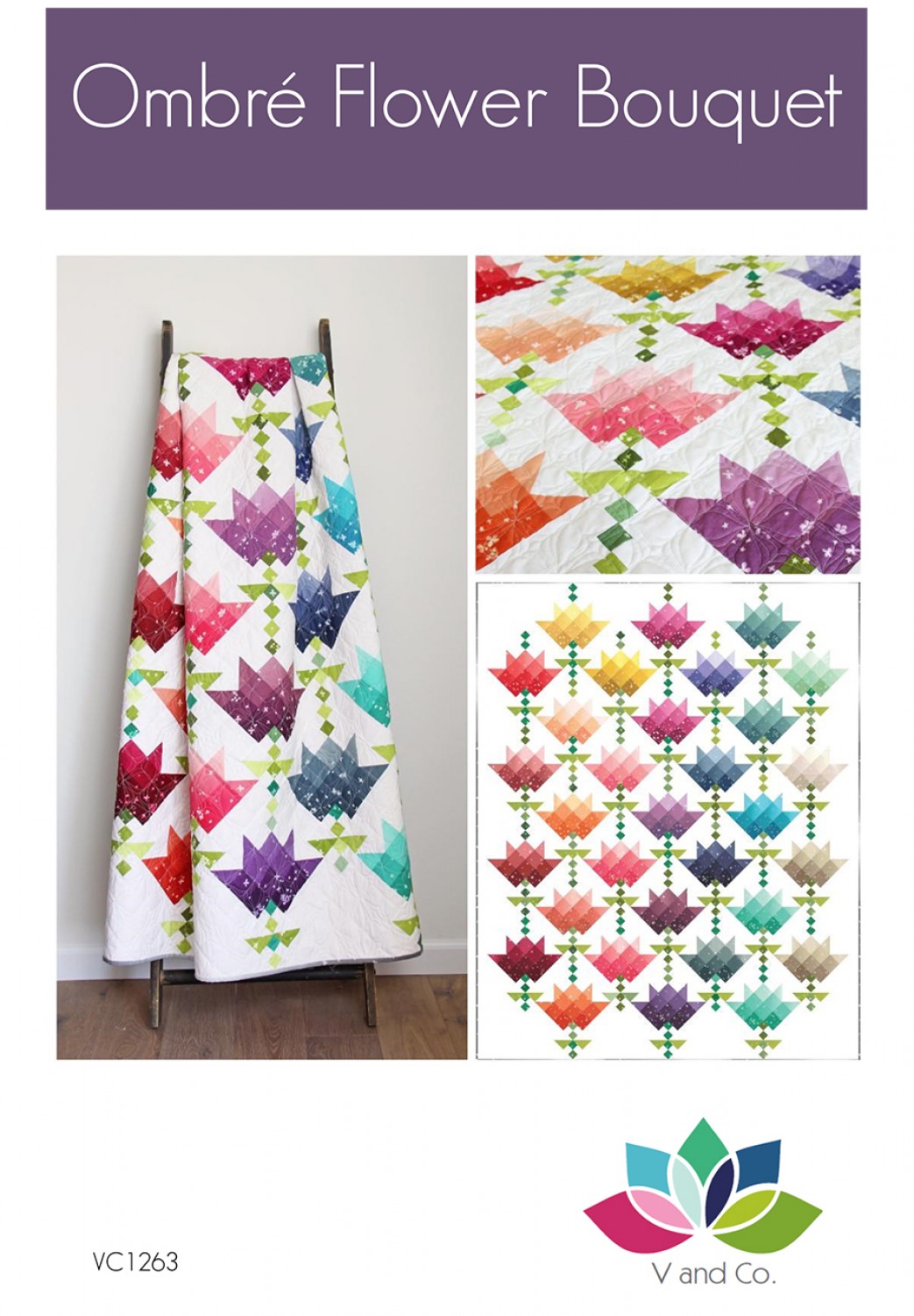 Ombre Flower Boutique Quilt Pattern