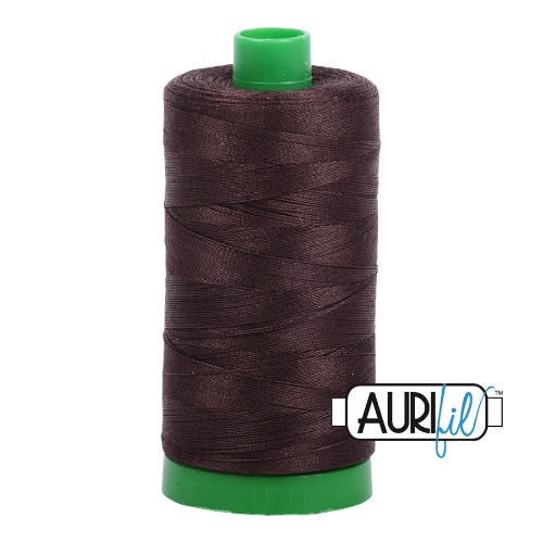 Aurifil 40 1000m 1130 Very Dark Brown Cotton Thread