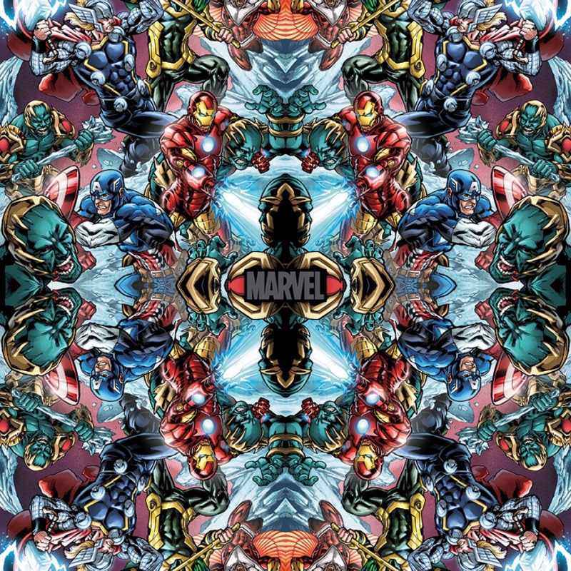 Marvel Strikes Digitally Printed Fabric