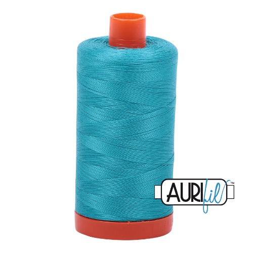Aurifil 50 1300m 2810 Turquoise Cotton Thread