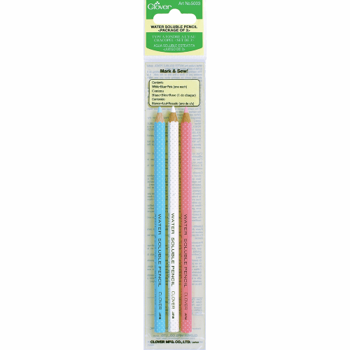 Clover Water Soluble Pencil 3 Colour Assortment