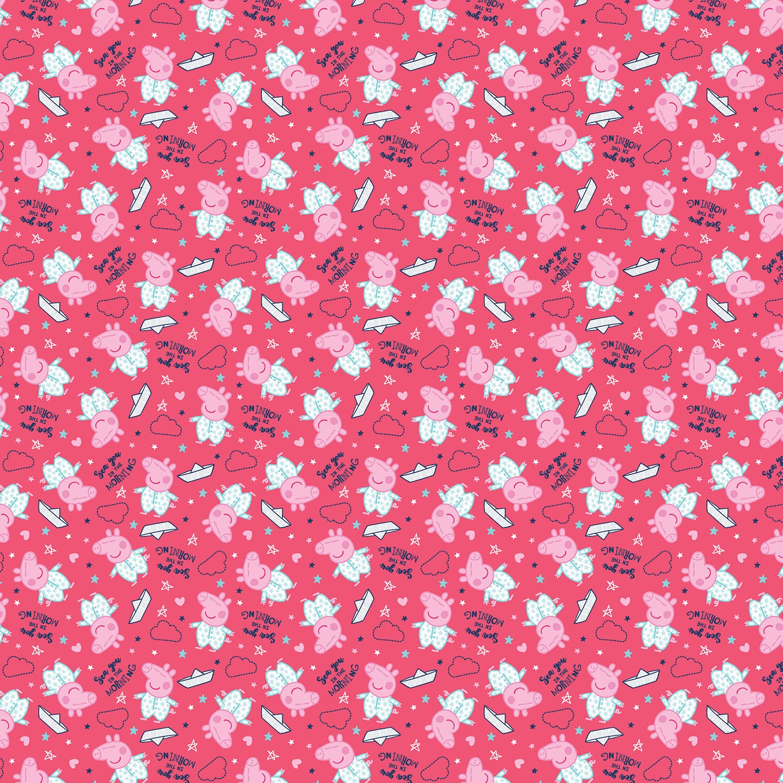Peppa Pig Sea You in the Morning Fabric