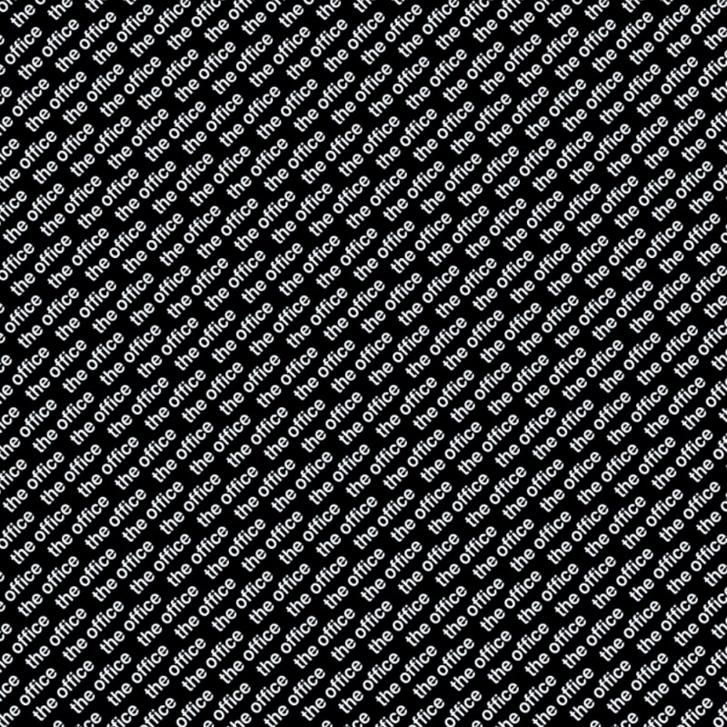 Black and White The Office Logo Fabric
