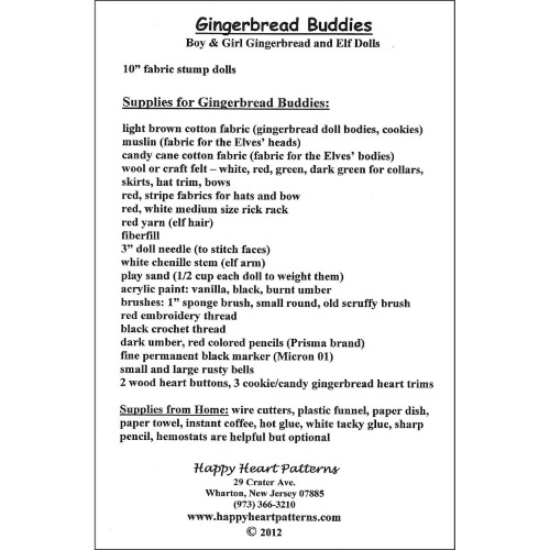 Gingerbread Buddies Pattern
