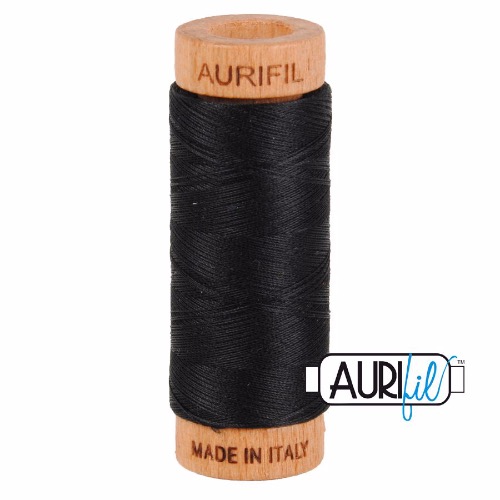 Aurifil 80 280m 2692 Black Cotton Thread