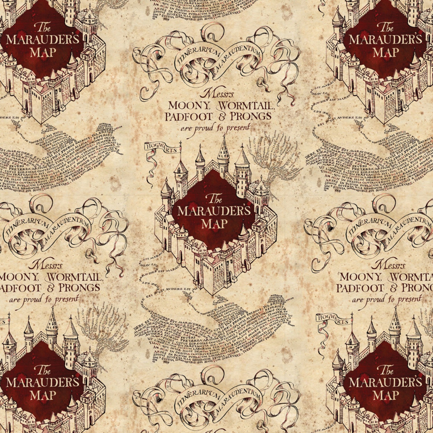 Jersey - Harry Potter Marauders Map Fabric