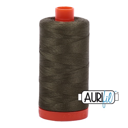Aurifil 50 1300m 2905 Army Green Cotton Thread
