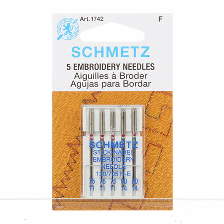 Schmetz Embroidery Needles size 75-90