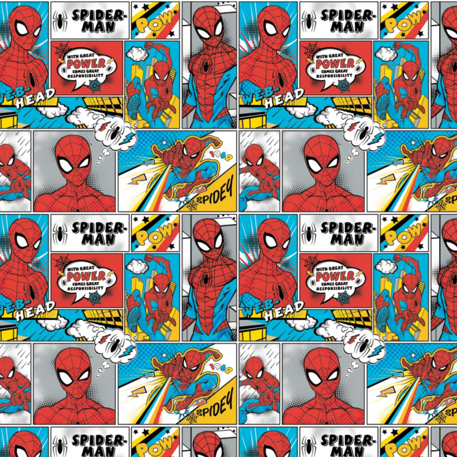 FLANNEL - Spiderman Action Fabric