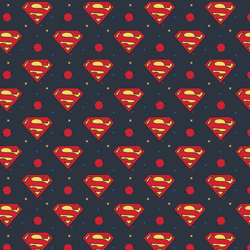 Superman Logo Fabric - Indigo