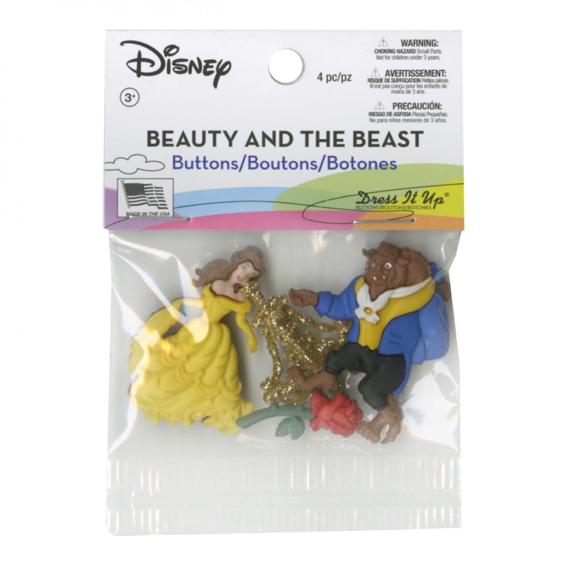 Beauty and the Beast Button Embellishments