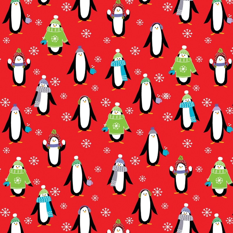 Snow Fun Penguin Pals Fabric