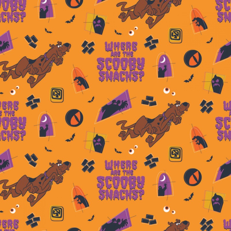 Scooby Doo Snacks Halloween Fabric