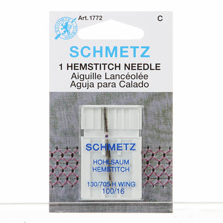 Schmetz Hemstitch/Wing Needle Size 100/16