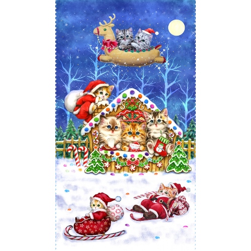 Cobalt Kitten Christmas Sweet Home Panel