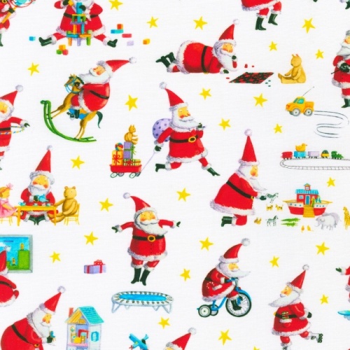 Christmas Jamboree Fabric - Santa Snow