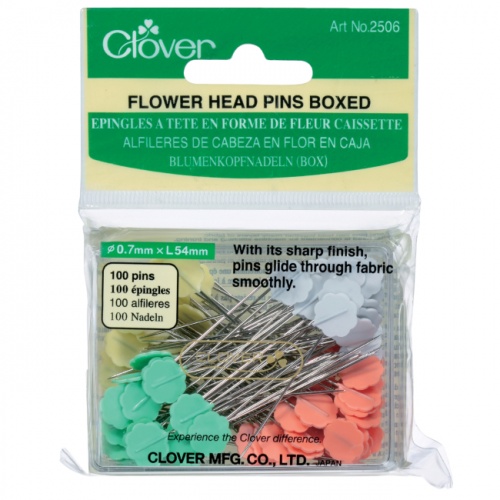 Clover Flower Head Pins Boxed 100pc