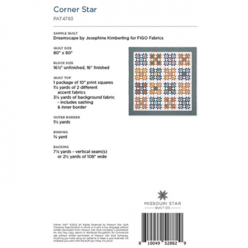 Missouri Star - Corner Star - Quilt Pattern