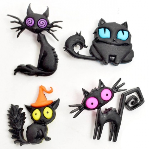 Creeped Out Cats Buttons/Embellishments