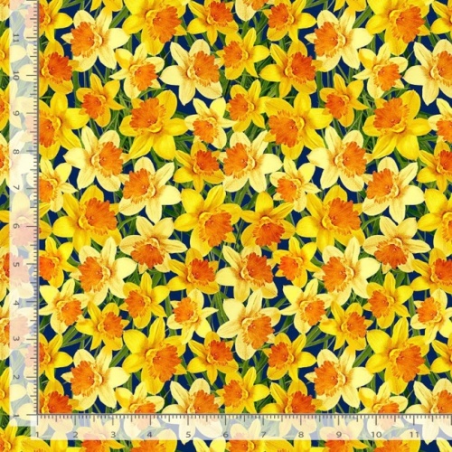 Yellow Daffodil Dance Fabric