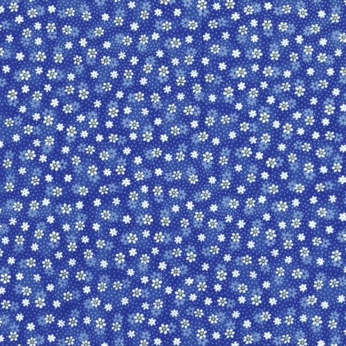 Daisy Delight Blue Fabric