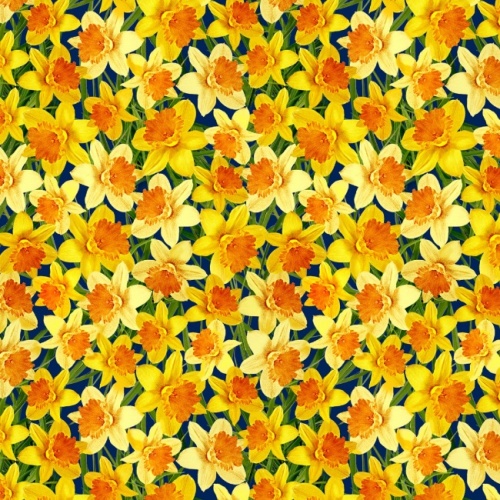 Yellow Daffodil Dance Fabric