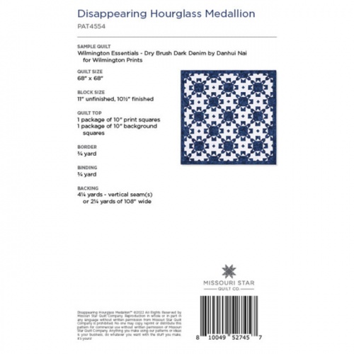 Missouri Star - Disappearing Hourglass Medallion - Quilt Pattern