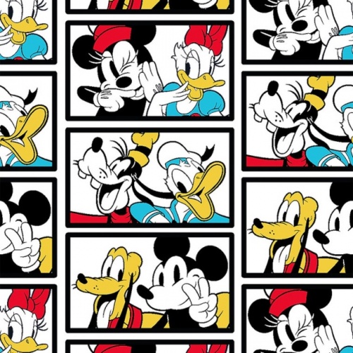 Disney Mickey and Friends Tiles Fabric