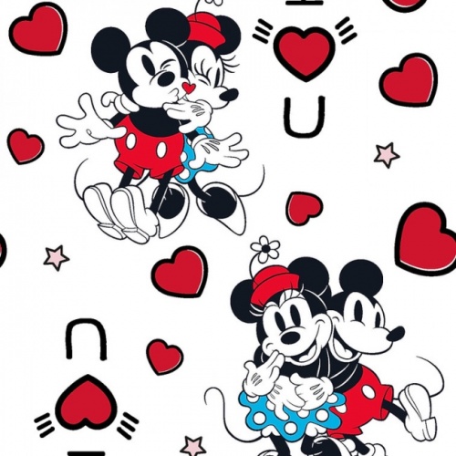 Disney Mickey and Minnie Vintage Love Fabric