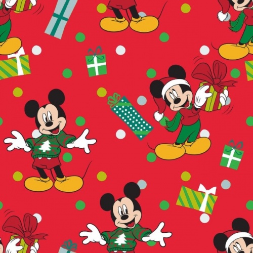 Disney Mickey Mouse Christmas For Me Fabric