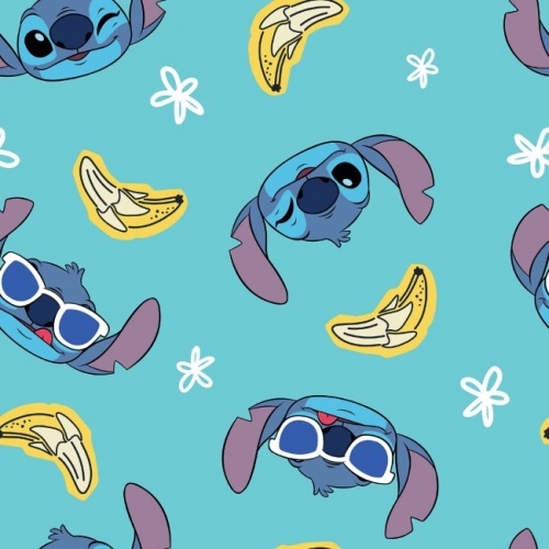 FLANNEL - Disney Stitch Banana Fabric