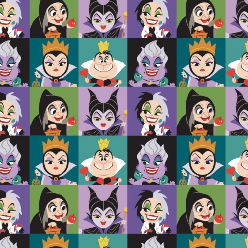 Disney Villains Fabric - Blocks