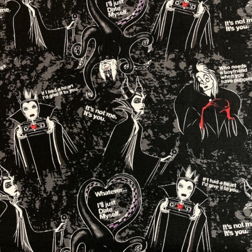 Disney Villains Black Fabric