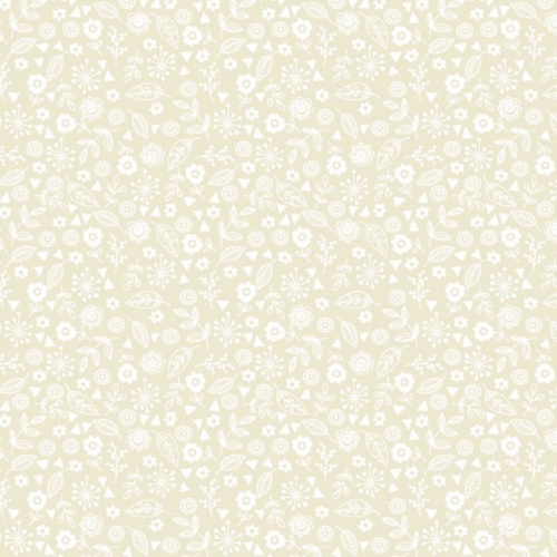 Makower Doodle Ditzy Light Cream Fabric 1911/Q2