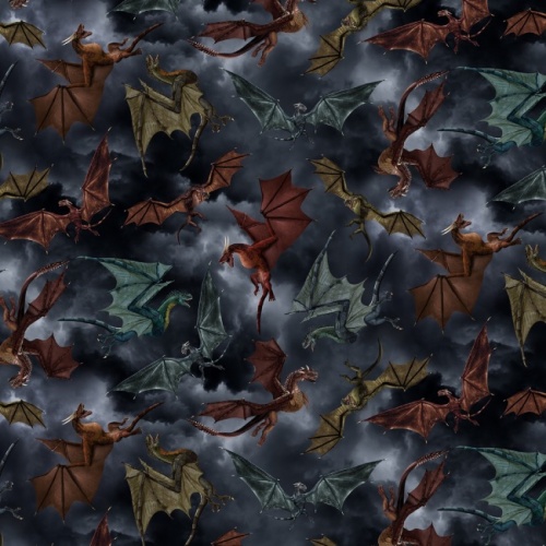 Grey Dragon's Battle Fabric