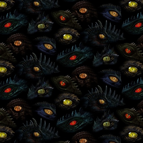 Black Dragon's Eyes Fabric