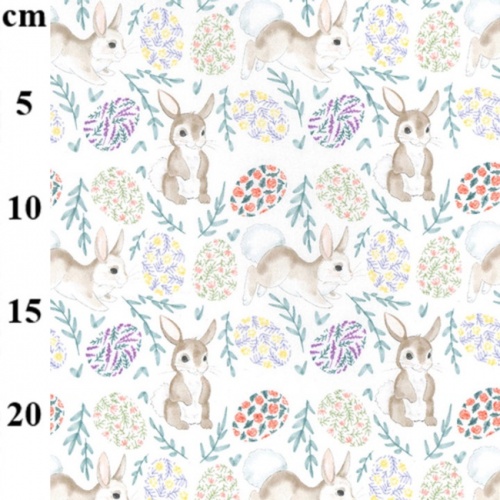 Easter Bunnies and Eggs Fabric