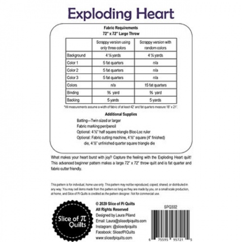 Exploding Heart Quilt Pattern