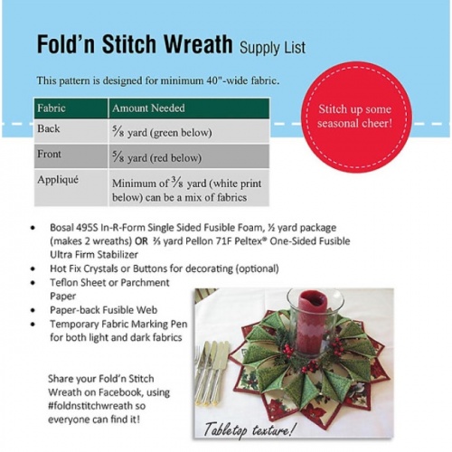 Fold'N Stitch Wreath Pattern