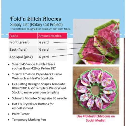 Fold'N Stitch Blooms Topper Pattern