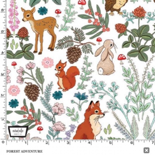 Forest Adventure White | Midnight Forest | Michael Miller