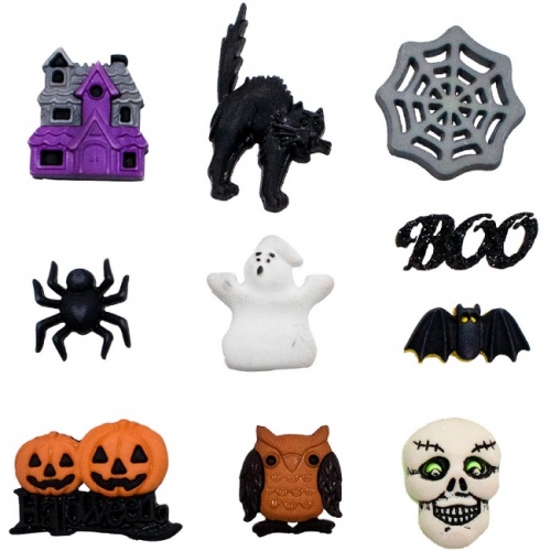 Halloween Fright Night Button Embellishments