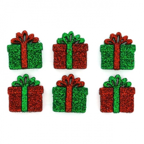 Glitter Presents Christmas Embellishments