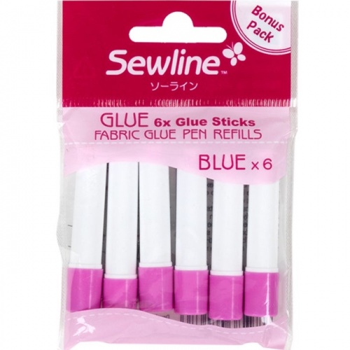 Sewline Glue Pen Refills - Pack of 6 - Blue